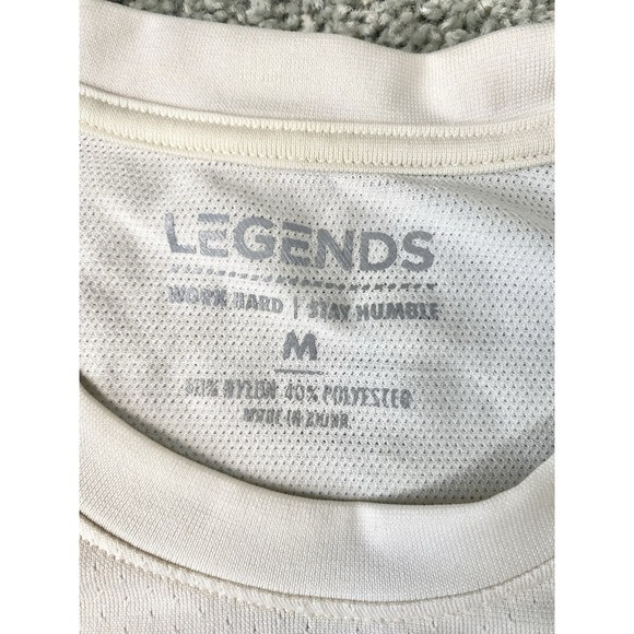 Legends ENZO Shirt Mens Medium Training Athletic Performance Gym Ivory Tee - Picture 5 of 10